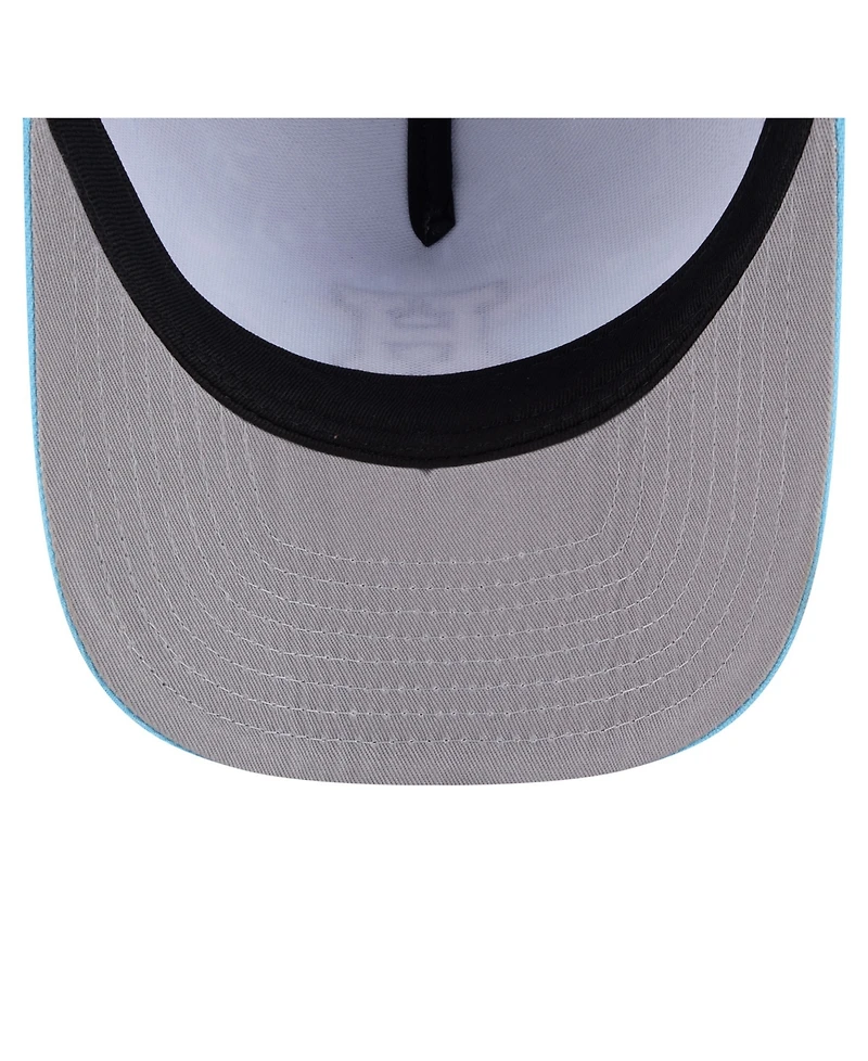 New Era Men's Light Blue Houston Astros Deep Water Pre-Curved 9FIFTY A-Frame Snapback Hat