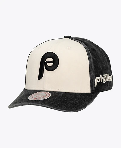 Mitchell & Ness Men's and Women's Cream/Black Philadelphia Phillies Snow Block Pro Crown Adjustable Hat