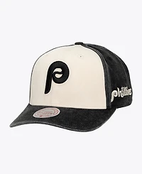Mitchell & Ness Men's and Women's Cream/Black Philadelphia Phillies Snow Block Pro Crown Adjustable Hat