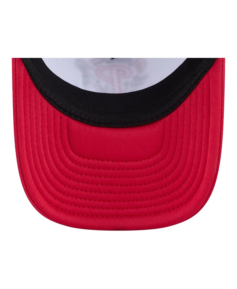 New Era Big Boys and Girls White/Red Philadelphia Phillies Food A-Frame 9FORTY Trucker Adjustable Hat