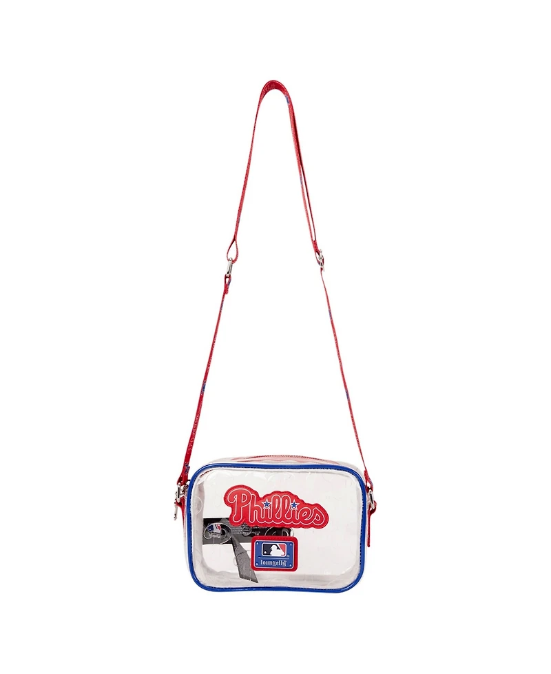 Loungefly Philadelphia Phillies Clear All Over Logo Crossbody Bag