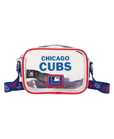 Loungefly Chicago Cubs Clear All Over Logo Crossbody Bag
