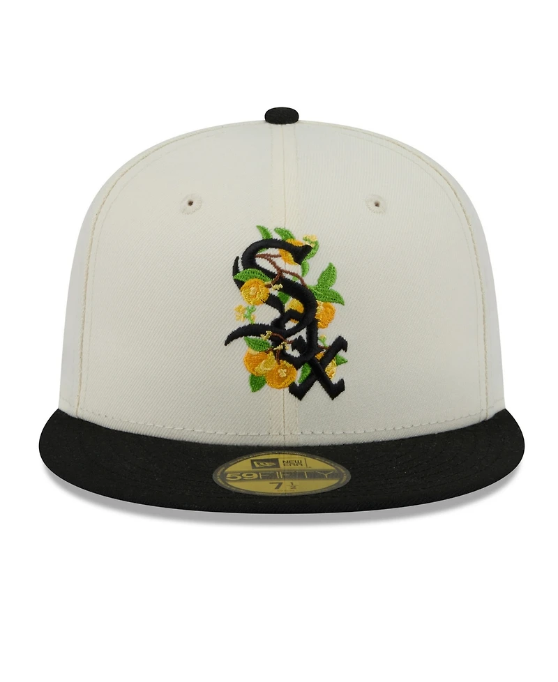 New Era Men's White/Black Chicago White Sox Blossom 59FIFTY Fitted Hat