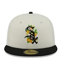 New Era Men's White/Black Chicago White Sox Blossom 59FIFTY Fitted Hat