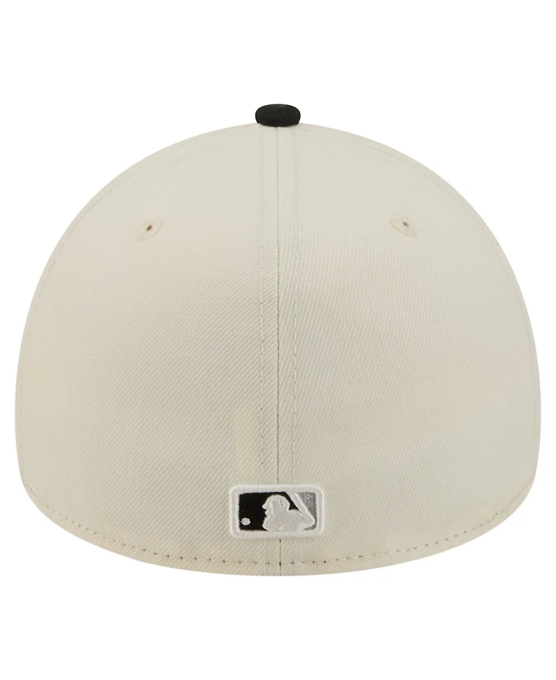New Era Men's Cream Chicago White Sox Chrome A-Frame 59FORTY Fitted Hat