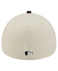 New Era Men's Cream Chicago White Sox Chrome A-Frame 59FORTY Fitted Hat