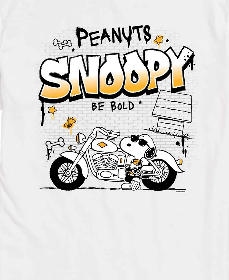 Airwaves Men's Peanuts Snoopy Motorcycle Graphic T-Shirt