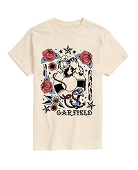 Airwaves Men's Garfield Tattoo Flash Graphic T-Shirt
