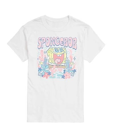Airwaves Men's Spongebob Squarepants Cute Pastel Graphic T-Shirt