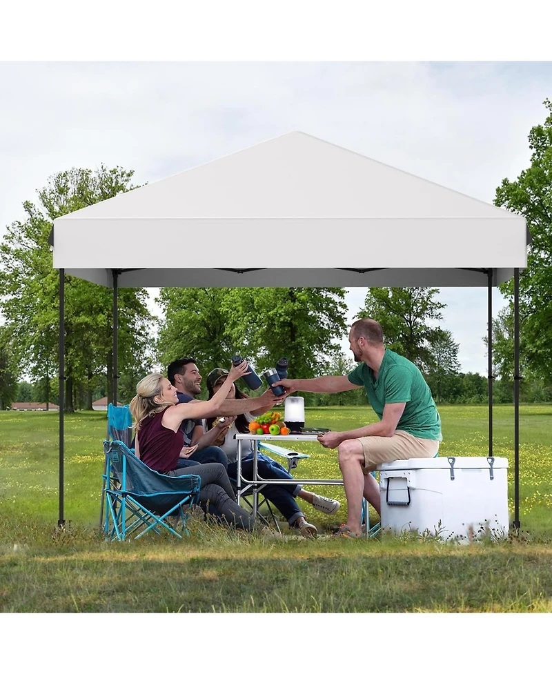 gaomon Canopy Tent - 10x10 Feet Pop Up Outdoor Instant Tent, Commercial Instant Shelter, 3 Adjustable Heights, Wheeled Bag, Portable for Patio, Deck