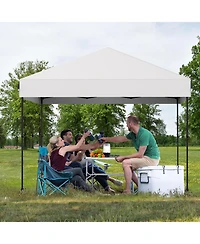 gaomon Canopy Tent - 10x10 Feet Pop Up Outdoor Instant Tent, Commercial Instant Shelter, 3 Adjustable Heights, Wheeled Bag, Portable for Patio, Deck