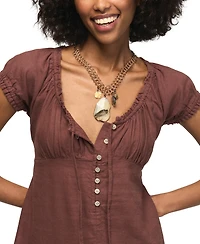 Lucky Brand Women's Ruffle-Trim Sweetheart Neck Mini Dress