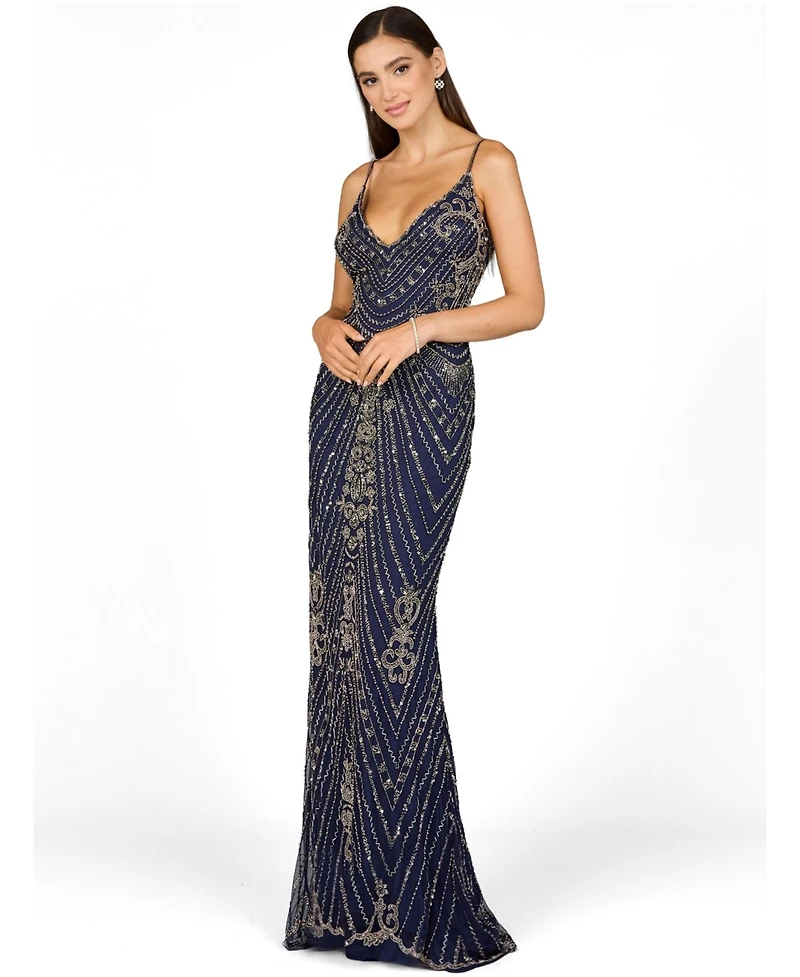 Lara Women's Spaghetti Strap Beaded Dress