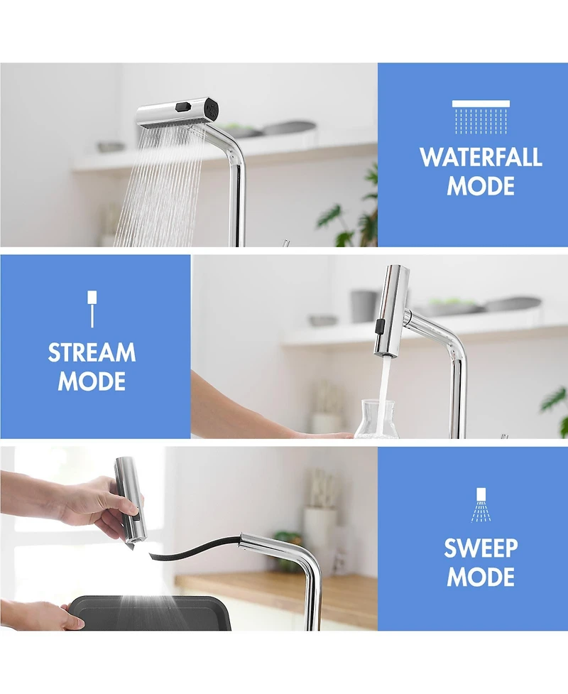 Phying Touchless Kitchen Faucet, Hands Free Automatic Smart Kitchen Faucet, Stainless Steel Touchless Kitchen Faucet