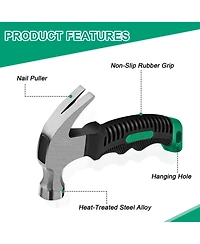 Xdovet Small Hammer Set Mini Claw Stubby Rubber Grip Camping Crafts Household