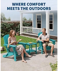 gaomon Hdpe Outdoor Patio Chair, Folding Adirondack Chair Set of 2 for patios, Decks, Gardens, fire Pit, Lake