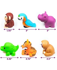 Gnuadz 6 Pack Rainforest Mold Free Bath Toys