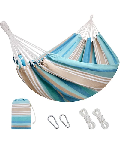 Aofar Brazilian Hammock Tree Straps Canvas Portable Outdoor Indoor Carry Bag set