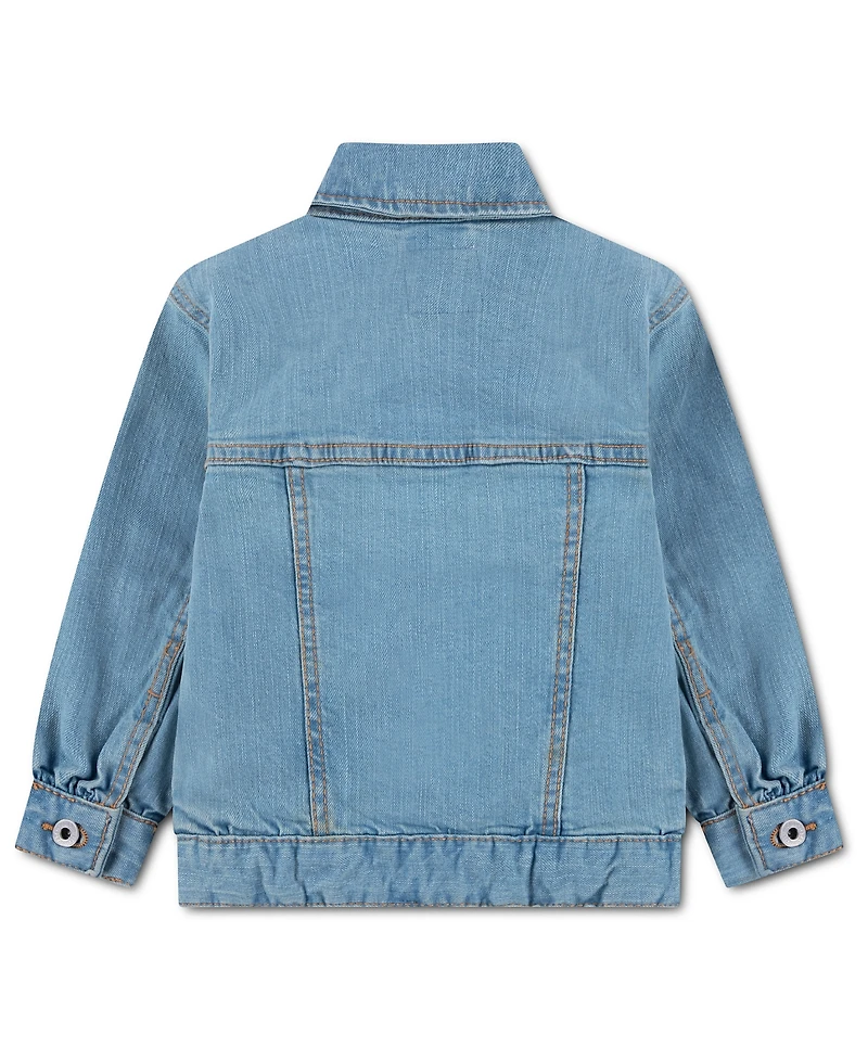 abercrombie kids Toddler Girls' 2T-5T Embroidered Denim Jacket