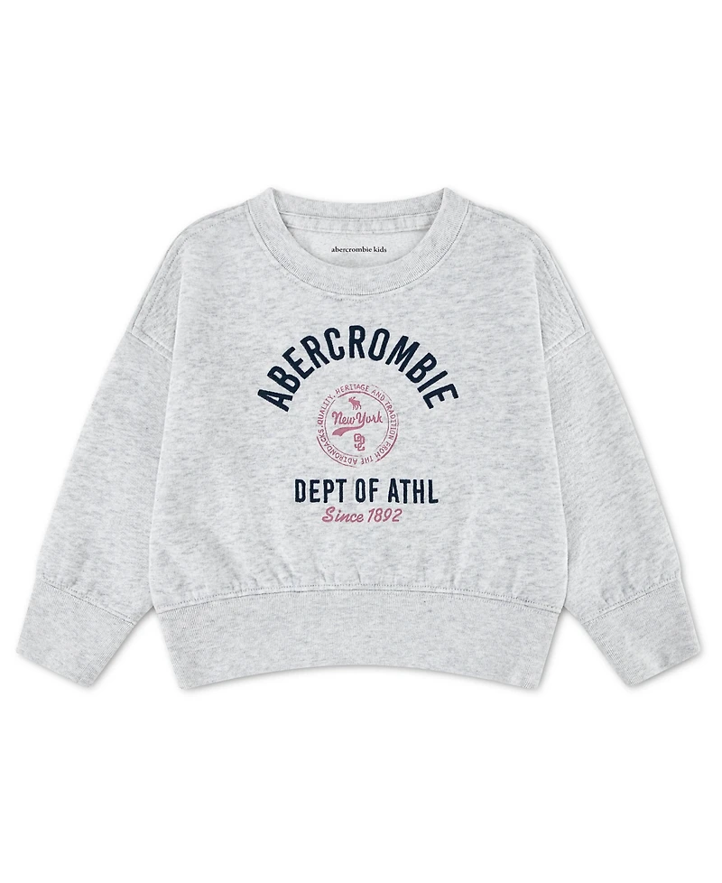 abercrombie kids Toddler Girls' 2T-5T Sporty Logo Sweatshirt
