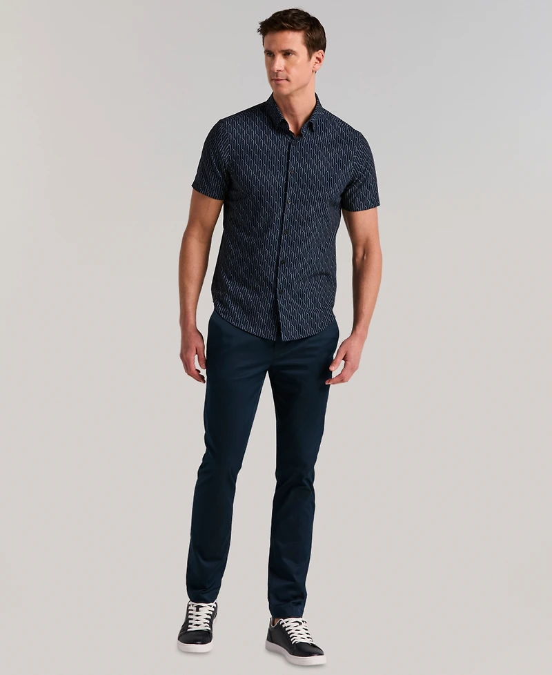 Perry Ellis Men's Abstract Square Print Shirt