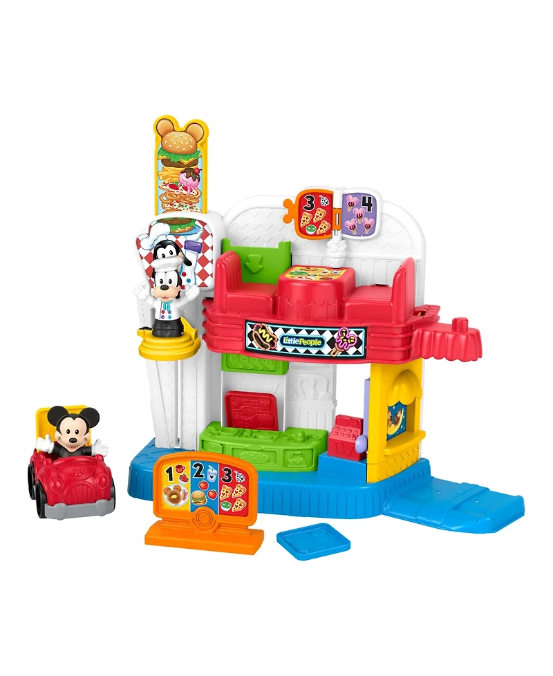 Fisher Price Mickey and Goofy Silly Sounds 7-Piece Diner Playset, Ages 1.5+