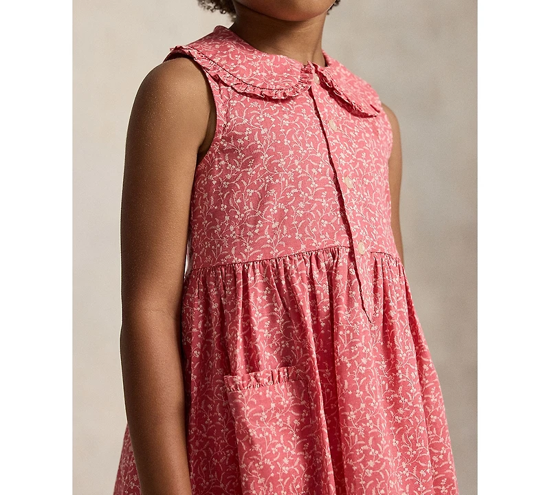 Polo Ralph Lauren Girls' 2T-6X Floral Sleeveless Shirt Dress