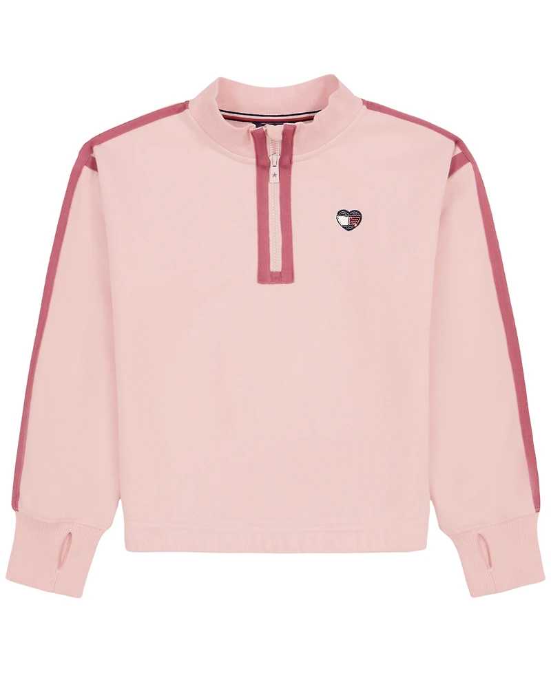 Tommy Hilfiger Girls' 7-16 Fleece Quarter-Zip Sweatshirt