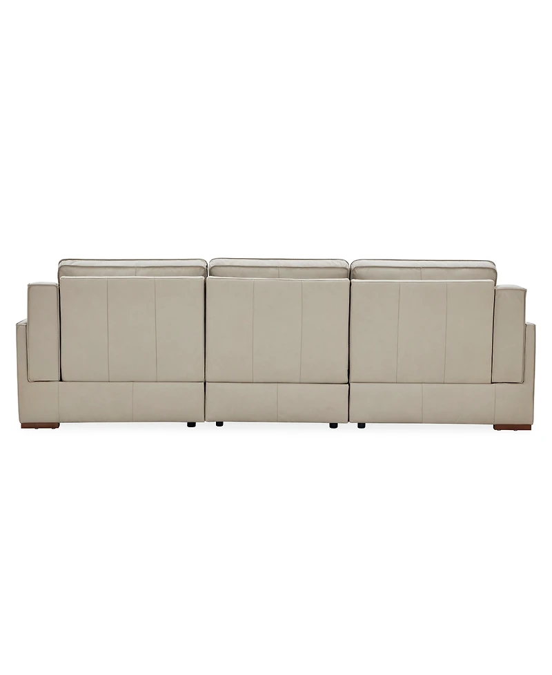 Aspen 2 Pm 3-Piece Leather Sofa Set (Laf Recliner, Raf Armless Chair), Macy's Exclusive