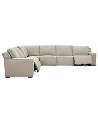 Aspen 3 Pm 5-Piece Leather L Sectional Sofa Set (Laf Recliner, Raf 2 Power Armless Chair, Corner), Macy's Exclusive