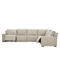 Aspen 2 Pm 6-Piece Leather Sectional Sofa Set (Laf Recliner, Raf Armless Chair, Corner), Macy's Exclusive