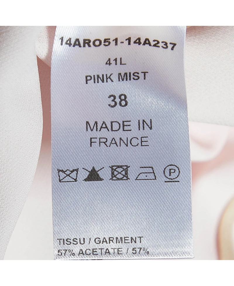 Pre-Owned Chloe Women's Pink Mist Crepe Mini Full Sleeves Dress