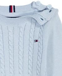 Tommy Hilfiger Baby Boys' Cable-Knit Long-Sleeve Coverall and Hat