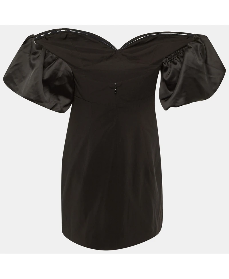 Pre-Owned Ronny Kobo Women's Crepe Andrea Off-The-Shoulder Mini Dress