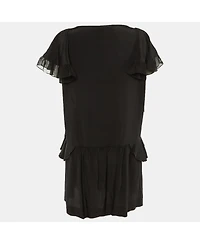 Pre-Owned Stella Mccartney Women's Silk Frill Detail Mini Dress
