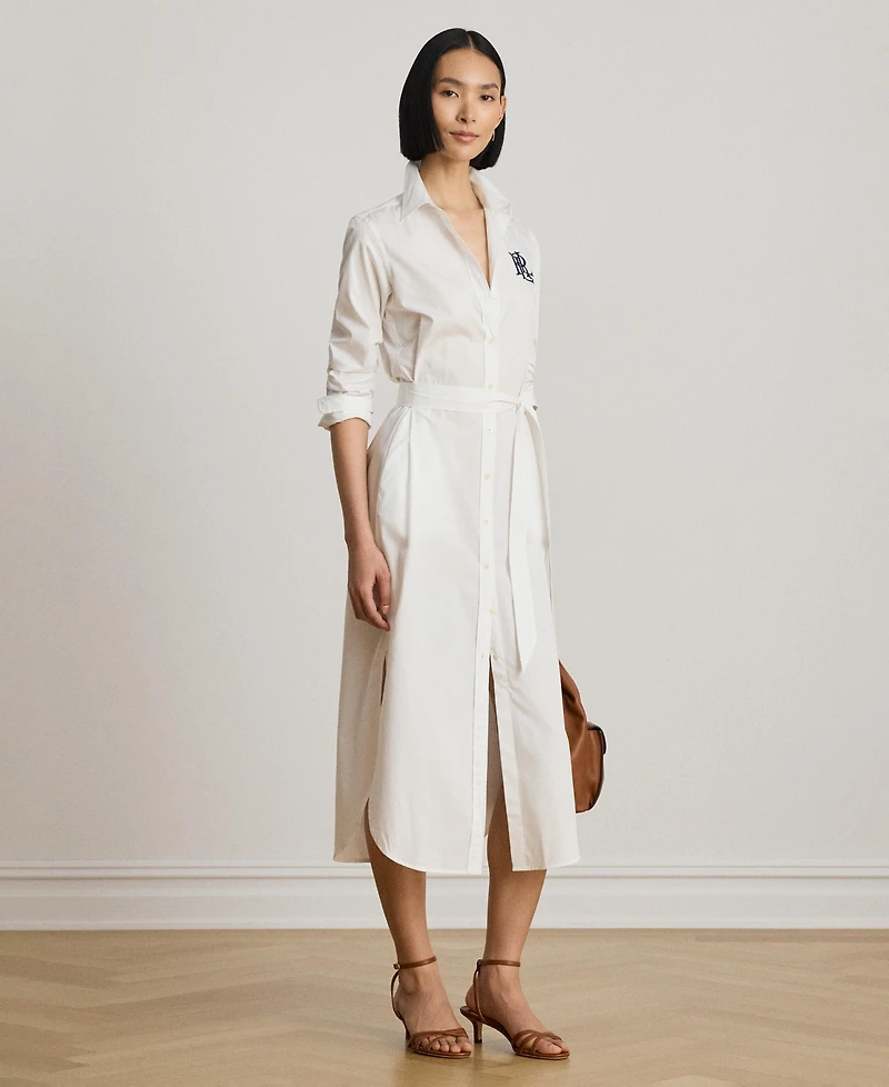 Lauren Ralph Women's Button-Down Collared Dress