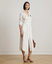 Lauren Ralph Women's Button-Down Collared Dress