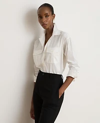 Lauren Ralph Women's Long-Sleeve Button-Front Shirt