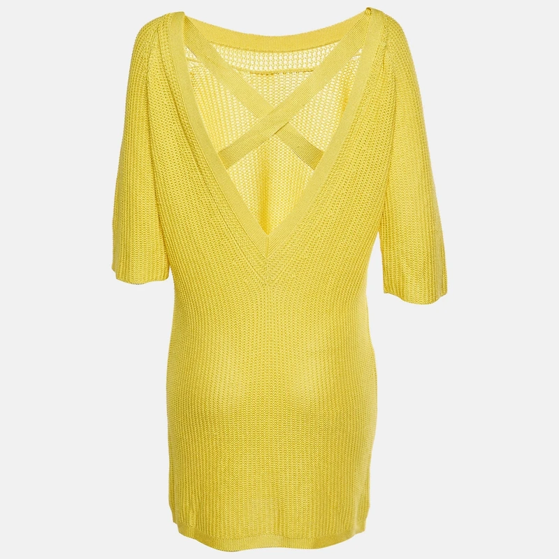Pre-Owned Hermes Women's Pre-Owned Hermes Silk Textured Knit Mini Dress