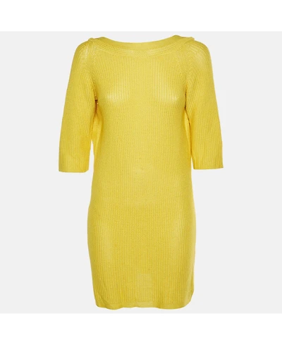 Pre-Owned Hermes Women's Pre-Owned Hermes Silk Textured Knit Mini Dress