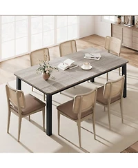 gaomon Large Dining Table, Industrial Kitchen Table with Spacious Top for Home Office or Dining Room