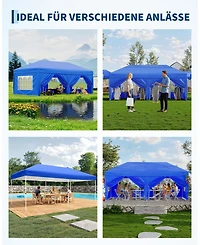 gaomon 1020 ft Waterproof Height Gazebo with 6 Removable Sidewalls, Folding Gazebo for Patio, Camping, Market and Party