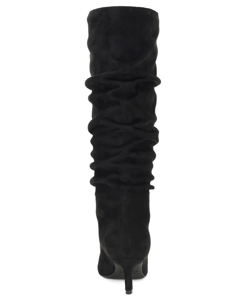 Nine West Women's Riyaa Tall Slouch Kitten Heel Dress Boots