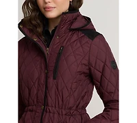 Lauren Ralph Petite Hooded Utility Quilted Coat
