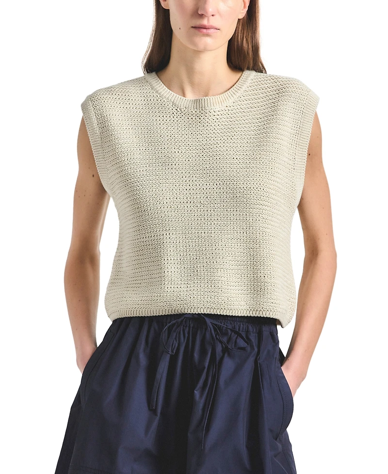 Derek Lam 10 Crosby Women's Vivienne Mesh Knit Sleeveless Sweater