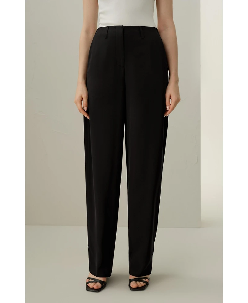 Lilysilk Women's Curved Seam Silk Crepe Pants