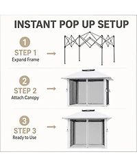 gaomon 10x10 Feet Outdoor Gazebo with Mesh Netting - Metal Frame Patio Canopy, Open Shelter for Garden, Backyard and Patio, 100 Sq Ft