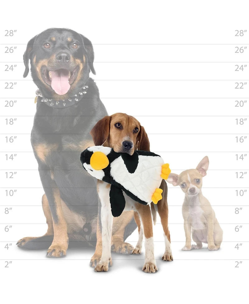 Mighty Arctic Penguin, Durable Plush Squeaky Dog Toy