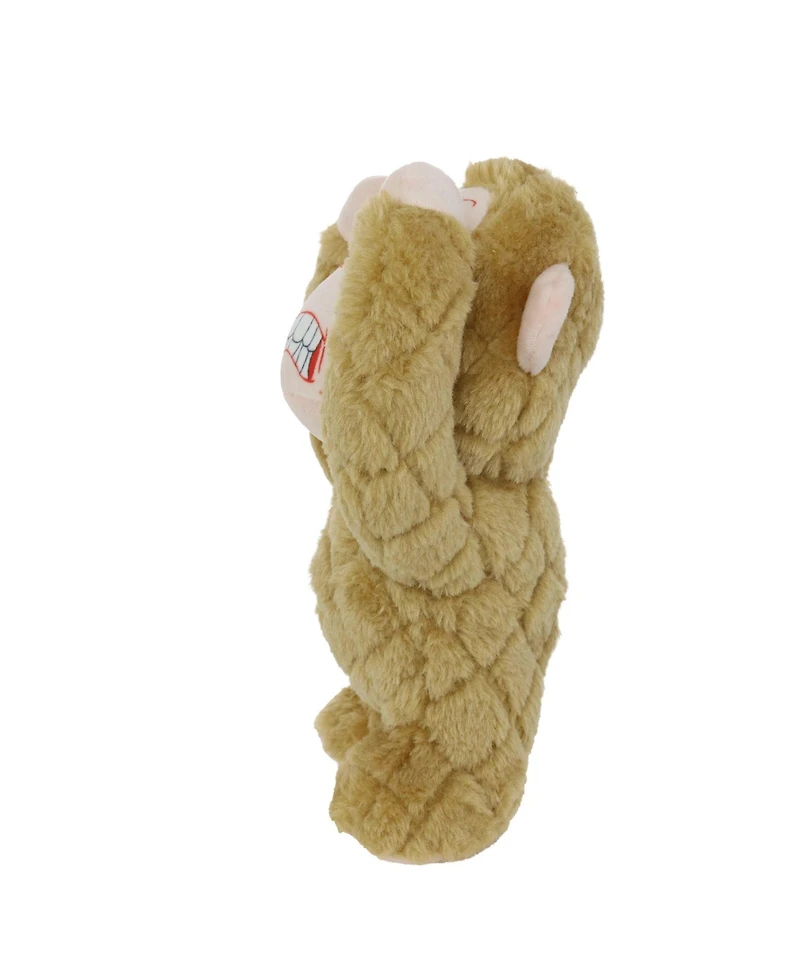 Mighty Angry Animals Monkey, Durable Plush Squeaky Dog Toy
