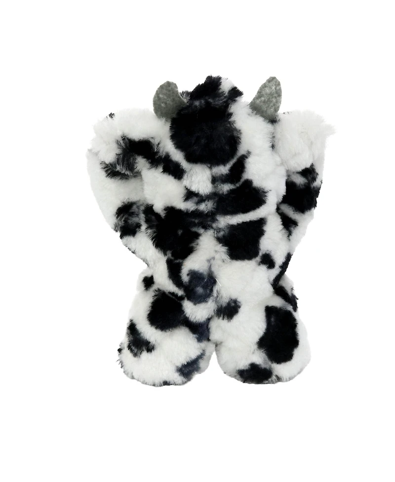 Mighty Jr Angry Animals Mad Cow, Durable Plush Squeaky Dog Toy
